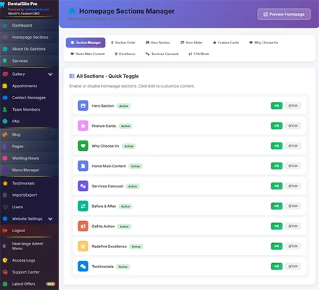 Homepage Manager