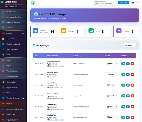 Contact Form Manager