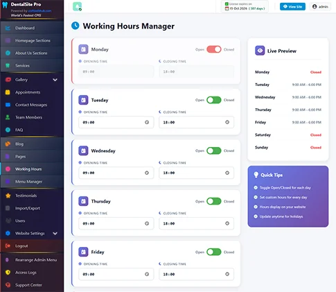 Working Hours Manager